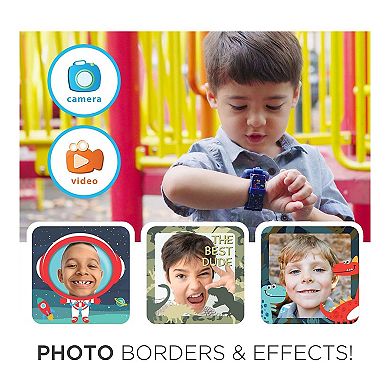 PlayZoom 2 Kids' Blue Shark Print Smart Watch