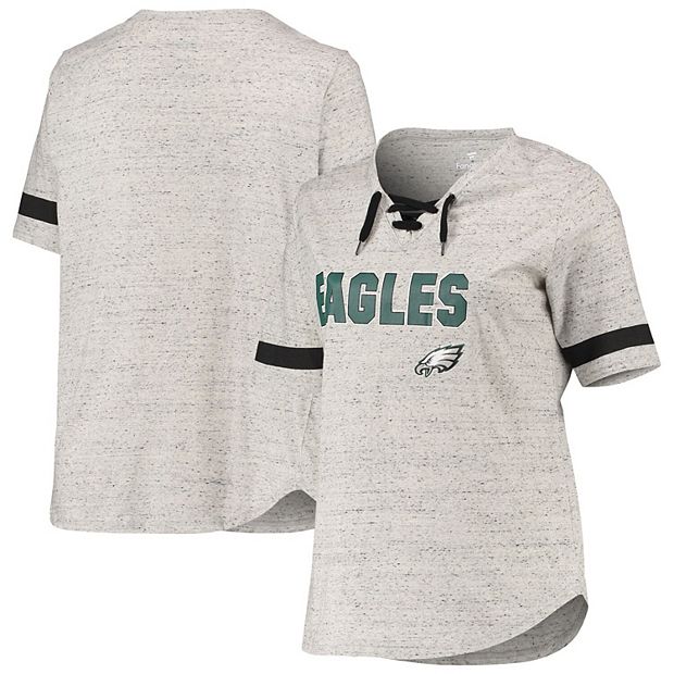 Women's Profile Heathered Gray Philadelphia Eagles Plus Size Lace