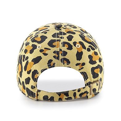 Women's '47 Oakland Athletics Tan Cheetah Clean Up Adjustable Hat