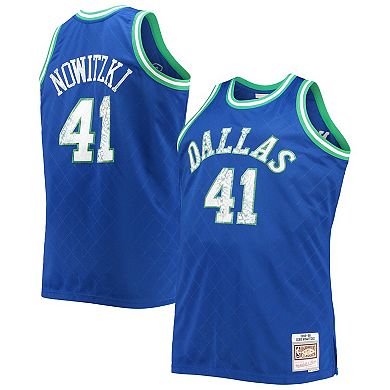 Men's Mitchell & Ness Dirk Nowitzki Royal Dallas Mavericks Big & Tall 1998-99 NBA 75th Anniversary Diamond Swingman Jersey