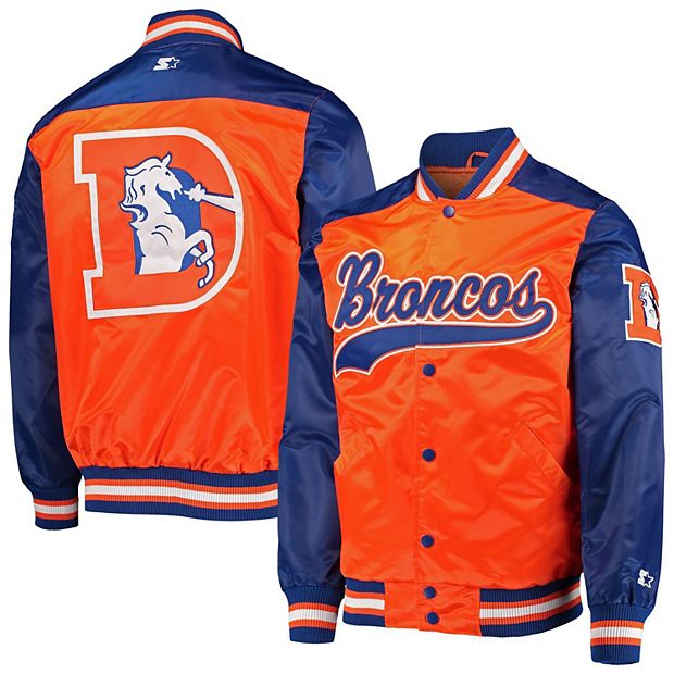 Men's Starter Orange Denver Broncos The Tradition II Full-Snap Team Jacket