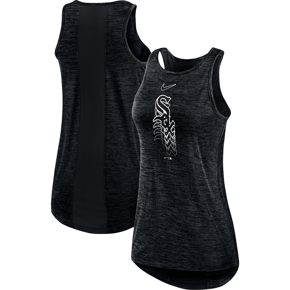 売れ筋商品|||ナイキ カットソー トップス レディース Women's Black Chicago White Sox Logo Fade High Neck Performance Tank Top Black Women's Nike Black Chicago White Sox Logo Fade High Neck