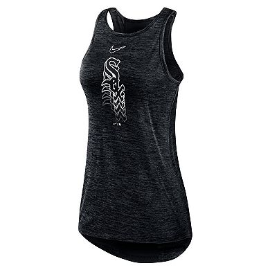 Women's Nike Black Chicago White Sox Logo Fade High Neck Performance Tank Top
