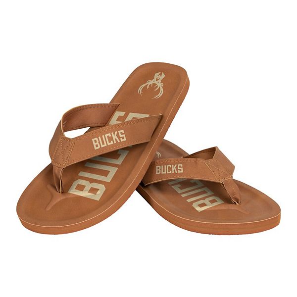 Men s FOCO Milwaukee Bucks Color Pop Flip Flop Sandals