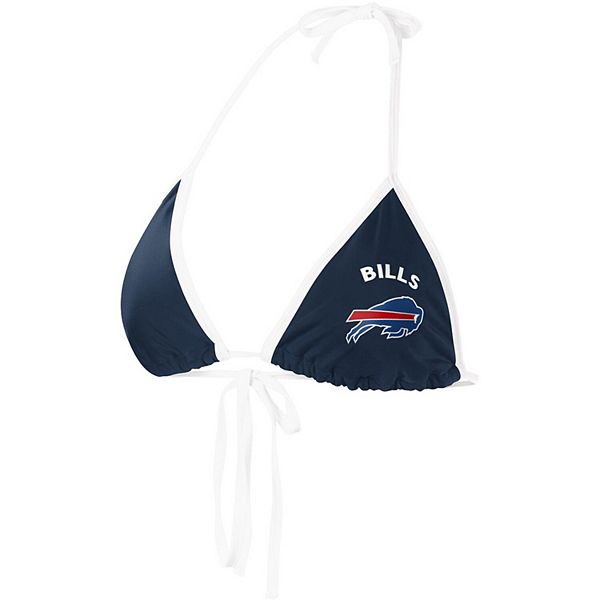 Women's G-III 4Her by Carl Banks Navy Buffalo Bills Perfect Match Bikini Top