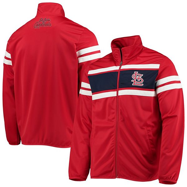 Men's G-III Sports by Carl Banks Red/Navy St. Louis Cardinals Power Pitcher  Full-Zip Track Jacket