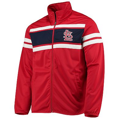 Men's G-III Sports by Carl Banks Red/Navy St. Louis Cardinals Power Pitcher Full-Zip Track Jacket