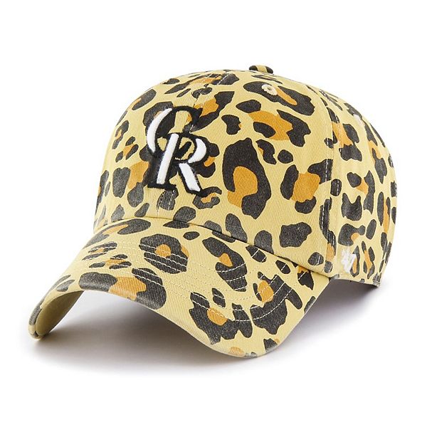 Women's '47 Colorado Rockies Tan Cheetah Clean Up Adjustable Hat