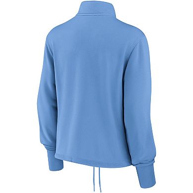 Women's Nike Light Blue Minnesota Twins 1965 Cooperstown Collection Rewind Stripe Performance Half-Zip Pullover