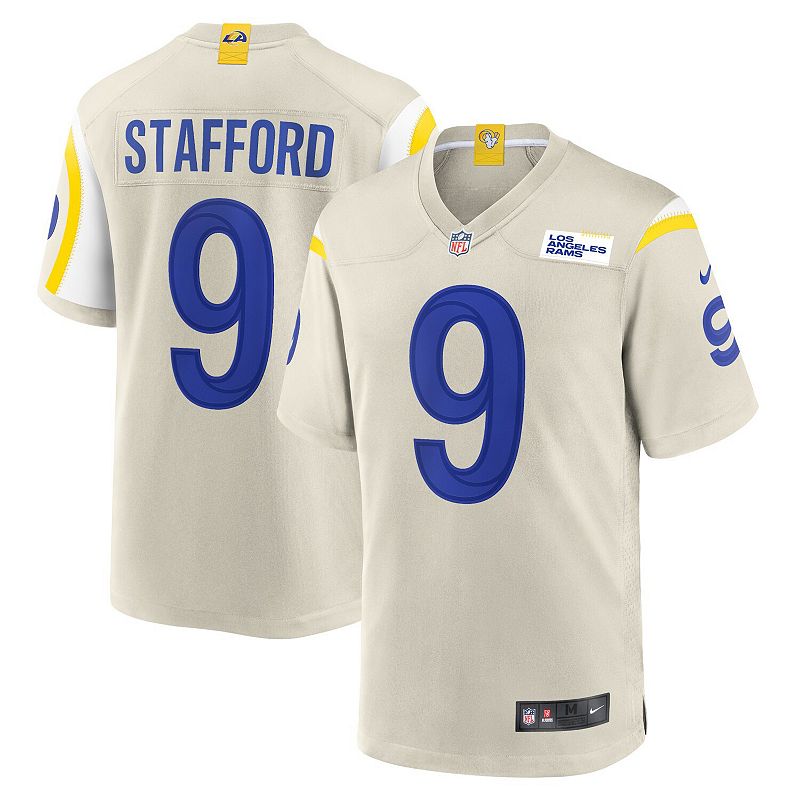 Mens Nike Matthew Stafford Bone Los Angeles Rams Game Jersey, Size: Small,
