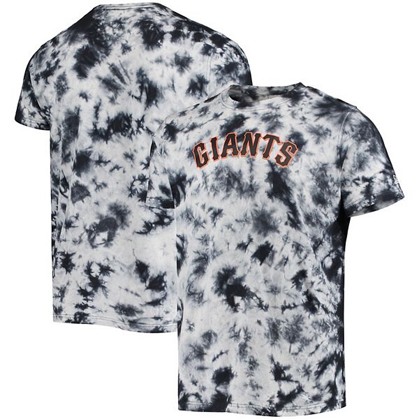 Men's New Era Black San Francisco Giants Team Tie-Dye T-Shirt