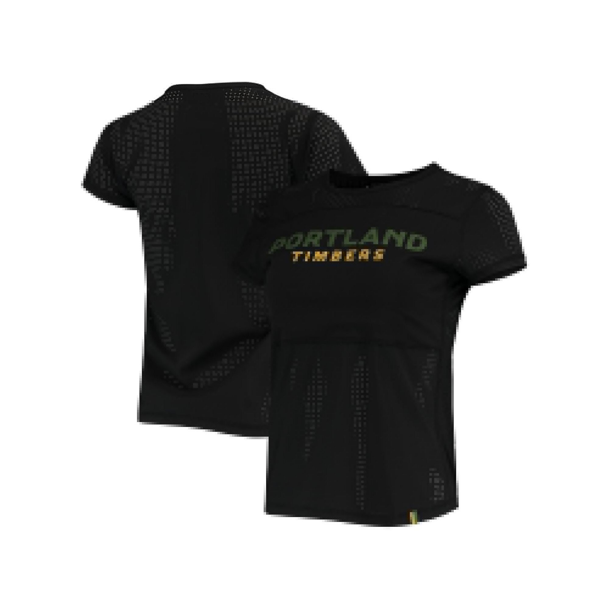 Womens The Wild Collective Black Portland Timbers Mesh T-Shirt, Size: Medi