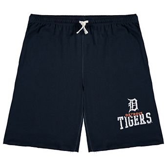 Men's Navy Detroit Tigers Big & Tall French Terry Shorts