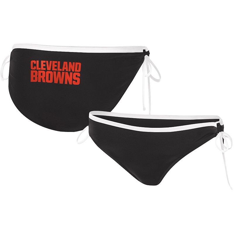 Women's G-III 4Her by Carl Banks Black Cleveland Browns Perfect Match Bikini Bottom, Size: Large
