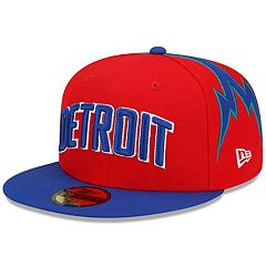 Men's New Era Cream/Blue Detroit Pistons Cork Two-Tone 59FIFTY Fitted Hat