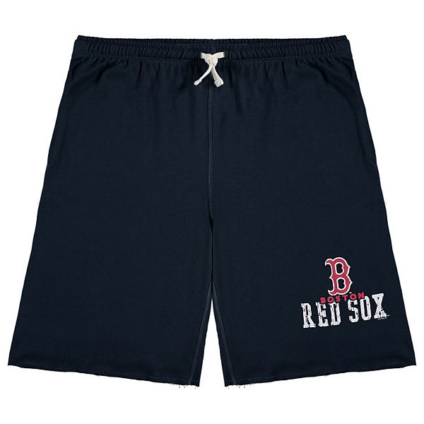 Men's Navy Boston Red Sox Big & Tall French Terry Shorts