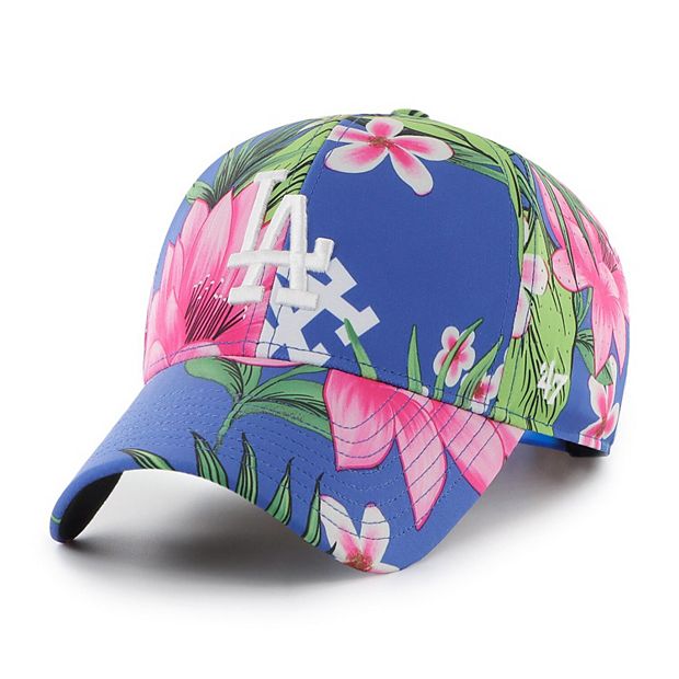 Royal Blue Los Angeles Dodgers Flower Pattern New Era Fitted Hat