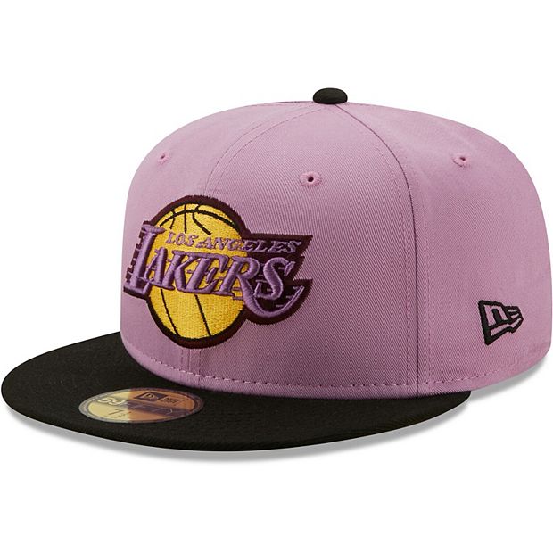 Men's New Era Black/Light Blue Los Angeles Lakers 2-Tone 59FIFTY Fitted Hat
