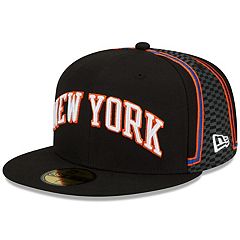 Men's New Era Cream/Blue New York Knicks Piping 2-Tone 59FIFTY Fitted Hat