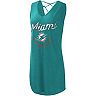 Women's G-III 4Her by Carl Banks Aqua Miami Dolphins Game Time Swim V-Neck Cover-Up Dress