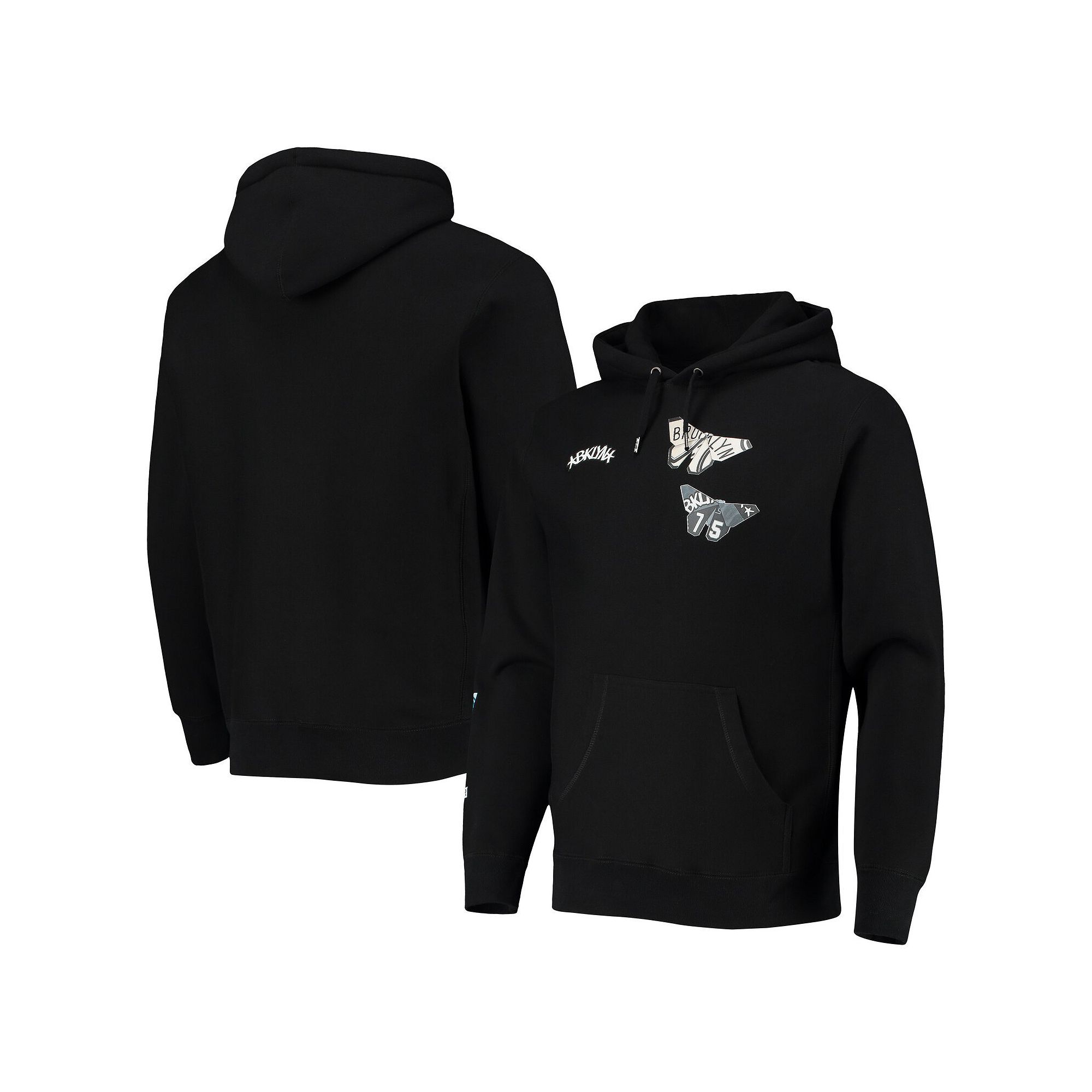 Mens Black Brooklyn Nets NBA x Sue Tsai Pullover Hoodie, Size: Small