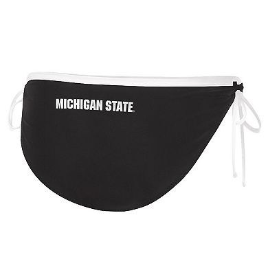 Women's G-III 4Her by Carl Banks Black Michigan State Spartans Perfect Match Bikini Bottom