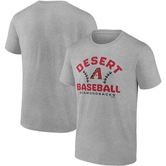 Men's Fanatics Branded Heathered Gray Arizona Diamondbacks Iconic Go for Two T-Shirt
