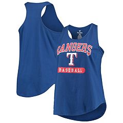 Women's G-III 4Her by Carl Banks White Texas Rangers Baseball Girls Fitted T-Shirt Size: Large
