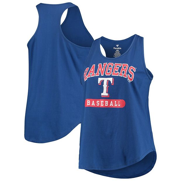 Women's Fanatics Branded Royal Texas Rangers Logo Fitted T-Shirt