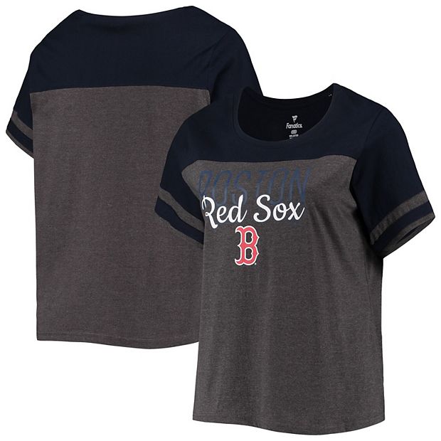 Women's Heathered Charcoal/Navy Boston Red Sox Plus Size