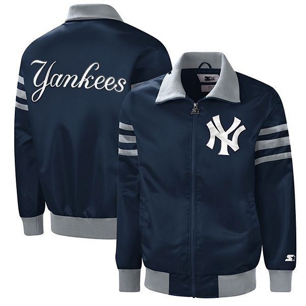 Men's New York Yankees Starter Navy/Gray The Bench Coach Full-Zip
