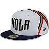 Men's New Era White/Navy New Orleans Pelicans 2021/22 City Edition City Edition Official 59FIFTY Fitted Hat