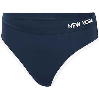 Women's G-III 4Her by Carl Banks Navy New York Yankees Southpaw Bikini Bottom
