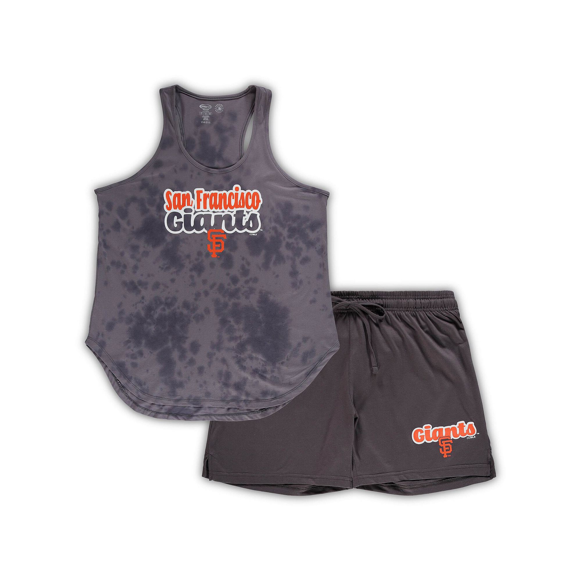 Womens Concepts Sport Charcoal San Francisco Giants Plus Size Cloud Tank T