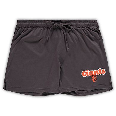 Women's Concepts Sport Charcoal San Francisco Giants Plus Size Cloud Tank Top & Shorts Sleep Set