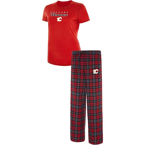 Women's Concepts Sport Red/Black Calgary Flames Lodge TShirt & Pants