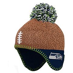 Seattle Seahawks THE-CALGARY Navy-Lime Knit Beanie Hat by Twins 4