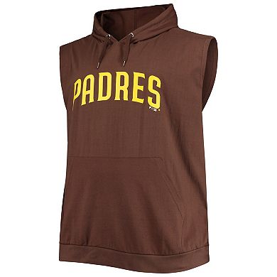 Men's Brown San Diego Padres Jersey Muscle Sleeveless Pullover Hoodie