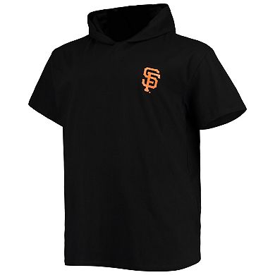 Men's Black San Francisco Giants Big & Tall Jersey Short Sleeve Pullover Hoodie T-Shirt
