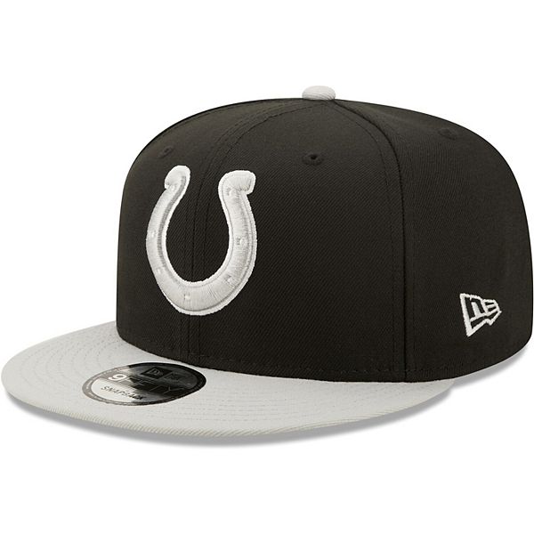 Men's New Era Black/Gray Indianapolis Colts Two-Tone Color Pack 9FIFTY  Snapback Hat