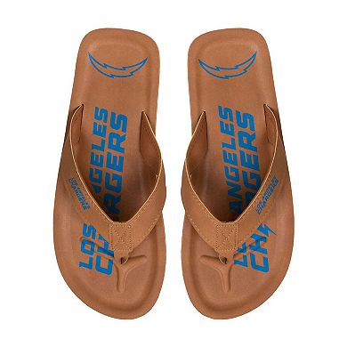 Men's FOCO Los Angeles Chargers Color Pop Flip-Flop Sandals