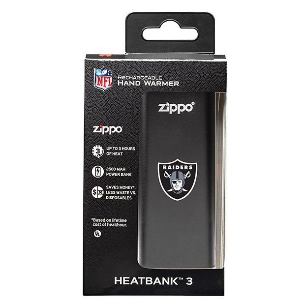 NFL Las Vegas Raiders: HeatBank 3-Hour Rechargeable Hand Warmer