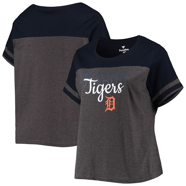 Women's Fanatics Branded Navy/Gray Detroit Tigers V-Neck T-Shirt Combo Set