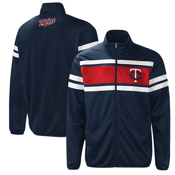 Men's G-III Sports by Carl Banks Navy/Red Minnesota Twins Power Pitcher Full-Zip Track Jacket Size: Small