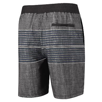 Men's G-III Sports by Carl Banks Charcoal Milwaukee Brewers Horizon Volley Swim Trunks