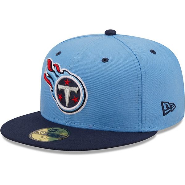 Men's New Era Light Blue/Navy Tennessee Titans Flipside 59FIFTY Fitted Hat