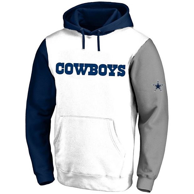 Men's Navy/White Dallas Cowboys Big & Tall Pullover Hoodie