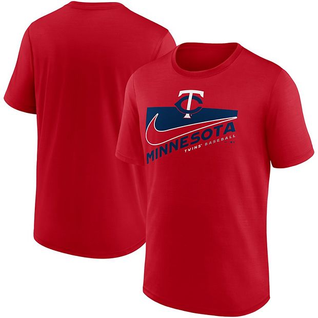 Men's Nike Red Minnesota Twins Swoosh Town Performance T-Shirt