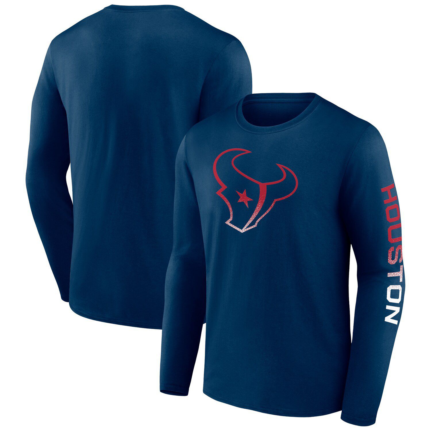 Women's Fanatics Branded Navy Houston Texans Slogan V-Neck T-Shirt