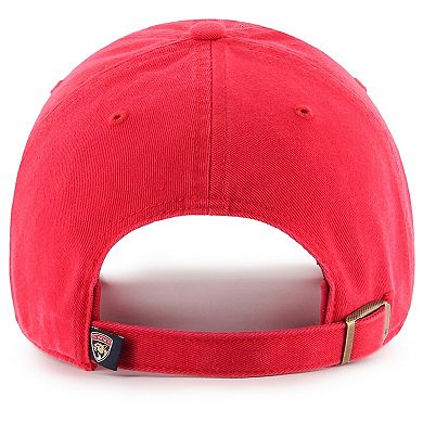 Men's '47 Red Florida Panthers Logo Clean Up Adjustable Hat